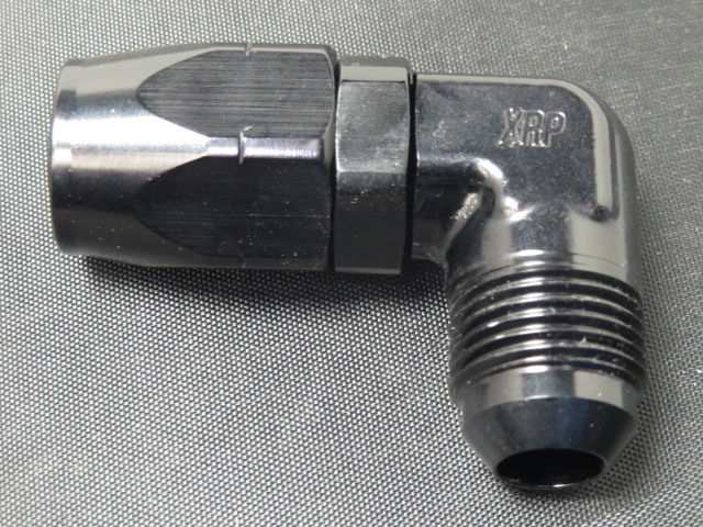 (image for) Carburetor Kit Hose End -6 to Male 90º - Black Anodized - Click Image to Close